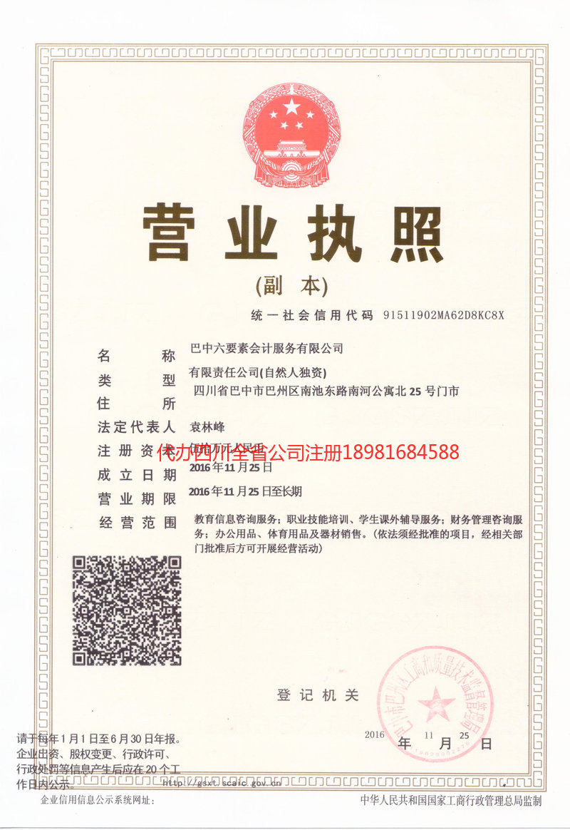 安国安国六要素会计服务有限公司